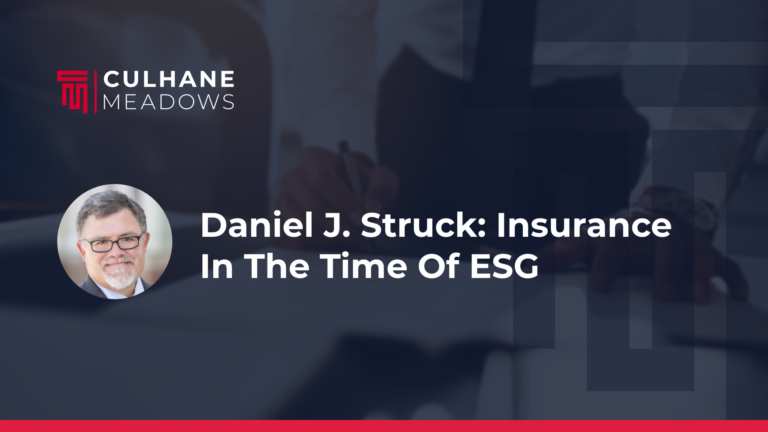 Daniel J. Struck: Insurance in the Time of ESG